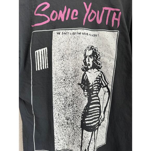Sonic Youth "We Don't Like the Grub in Here" Vintage Reprint Single Stitch - Picture 4 of 6